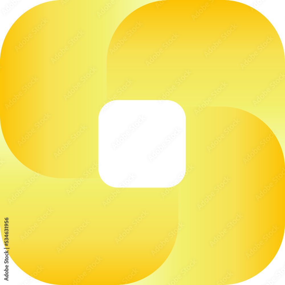 Golden circular swirl square optical illusion. Golden swirl square vector illustration for logo, icon, sign, symbol, badge, item, label, emblem or design. Gold swirl rectangle Golden circular swirl square optical illusion. Golden swirl square vector illustration for logo, icon, sign, symbol, badge, item, label, emblem or design. Gold swirl rectangle