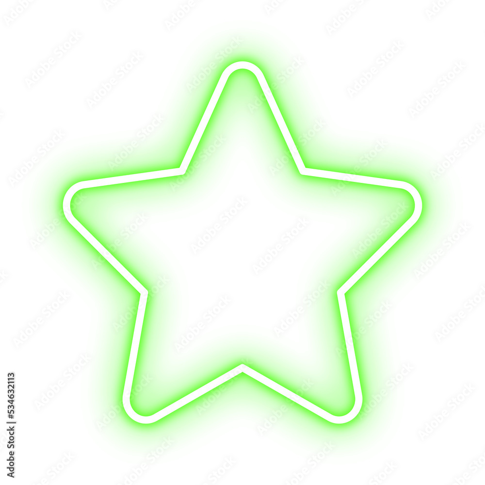 Glowing neon Star Glowing neon Star