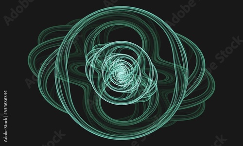 blue wavy circle abstract background