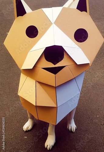 Cardboard dog