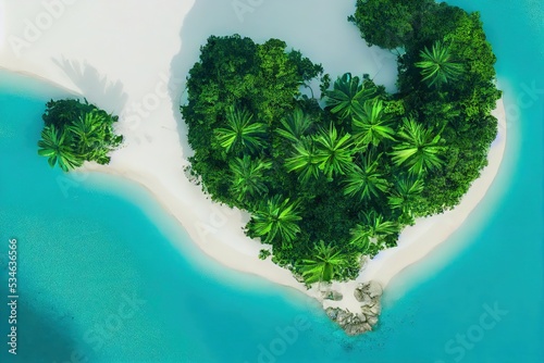 Heart shaped island