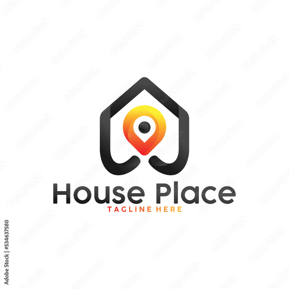 house location logo icon vector isolated