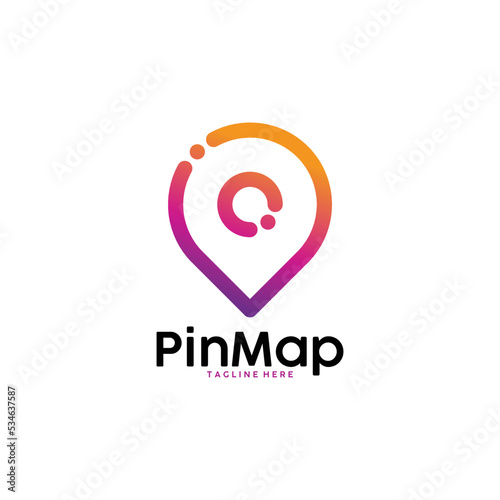 Free Download modern pin logo icon vector isolated - GFXLoad