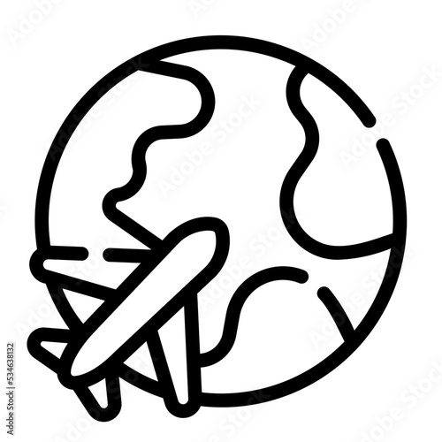 travelling line icon