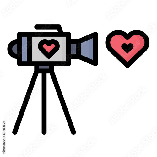 wedding photoshoot icon outline color