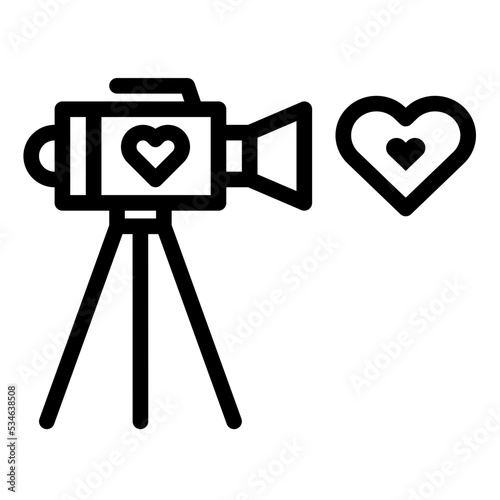 wedding photoshoot icon outline