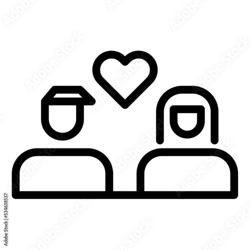 couple icon outline