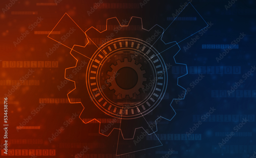 Process management, optimization operation, fix strategy industry, transmission gears wheel, software update status, Cog Gear Wheel on the technology abstract background Process management, optimization operation, fix strategy industry, transmission gears wheel, software update status, Cog Gear Wheel on the technology abstract background