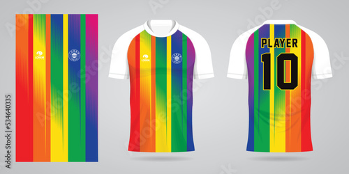 colorful football jersey sport design template