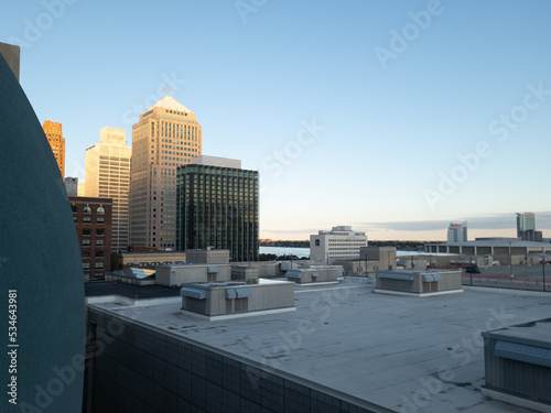 Downtown Detroit view photo