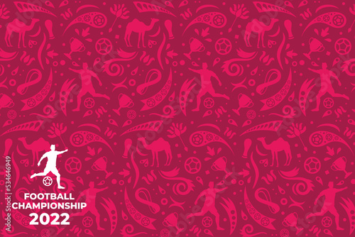 Football Background World Cup 2022 Vector