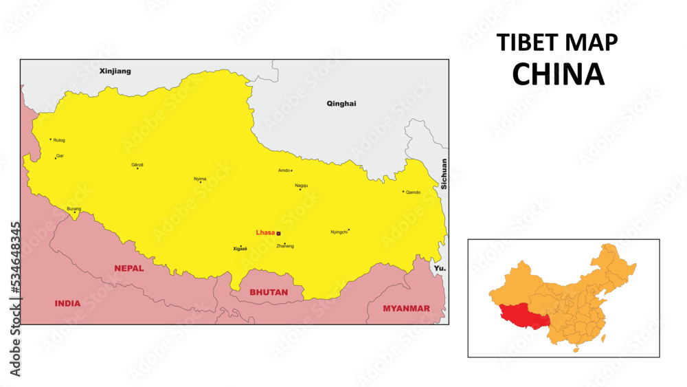 Tibet Map of China Major city map of Tibet Political map of Tibet Tibet Map of China Major city map of Tibet Political map of Tibet