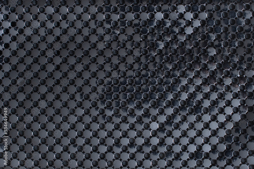 Black texture background hexagon. Black hexagonal background.