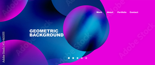 Liquid shapes with flowing gradient colors. Round elements and circles. Vector illustration for wallpaper, banner, background, leaflet, catalog, cover, flyer