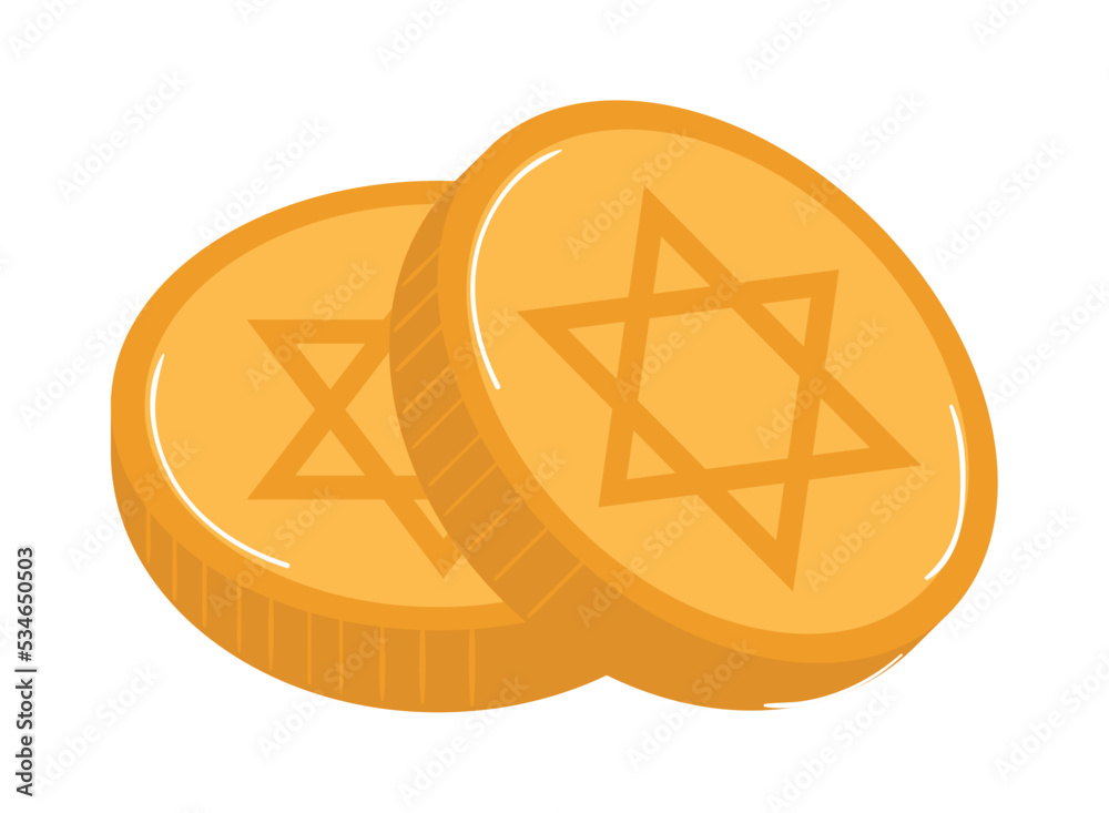 Fotografie hanukkah gold coins