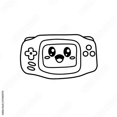 Icon console game illustration