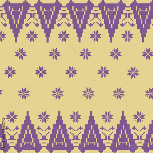 Indonesian traditional pattern songket vector