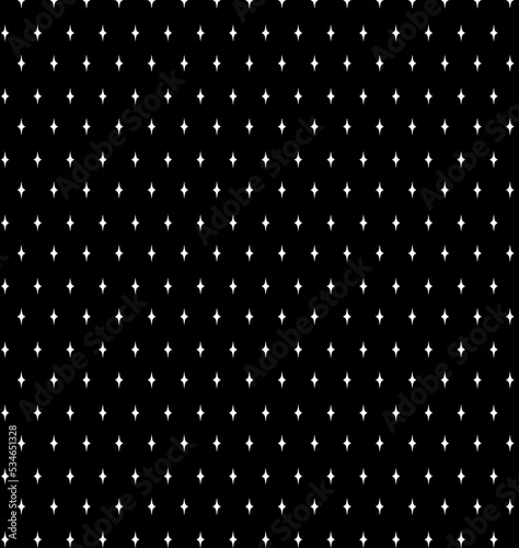 Seamless geometric pattern with stars on a white background