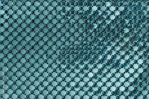 Blue texture background hexagon. Blue hexagonal background.