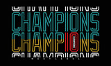 Champions 10 Quotes lettering motivated typography design in vector illustration. tshirt apparel and other uses