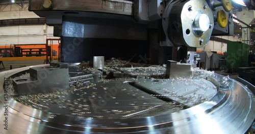 Turbine manufacturing plant. Heavy machinery. Industrial plant. The production process.