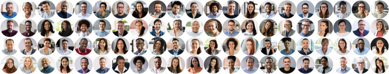 People Face Headshot Collage