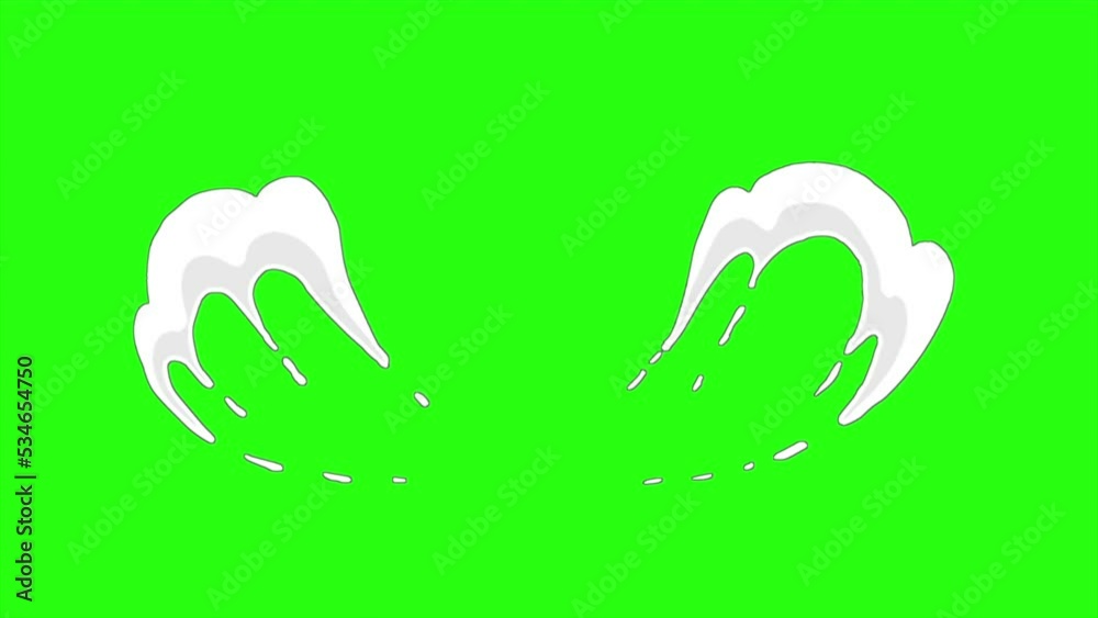 Loop animation smoke on green screen background Loop animation smoke on green screen background