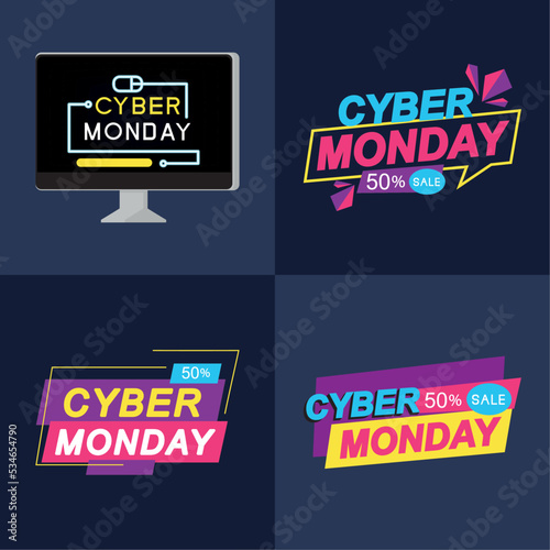 icons set, cyber monday