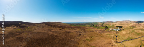 aerial panoramic view of summer countryside, Northern Ireland