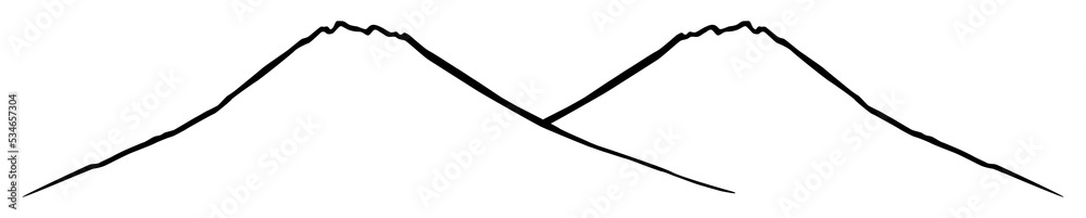 Simple Line Art of the Mountain Silhouette for Logo, Pictogram, Art Illustration, Apps, Website or Graphic Design Element. Format PNG Simple Line Art of the Mountain Silhouette for Logo, Pictogram, Art Illustration, Apps, Website or Graphic Design Element. Format PNG