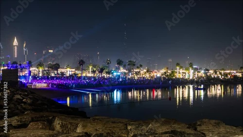 Fireworks in Dubai city photo