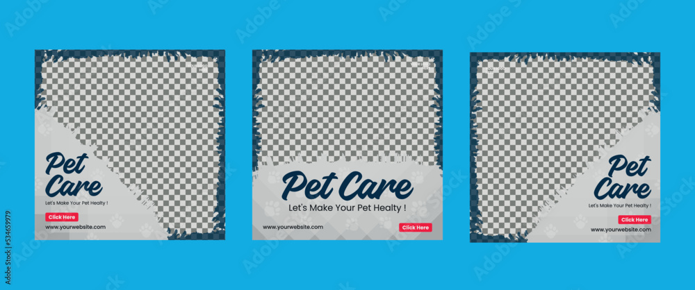 Pet Social Media Post Template. Digital marketing and sales promotion on black friday. Product sale advertising banner.