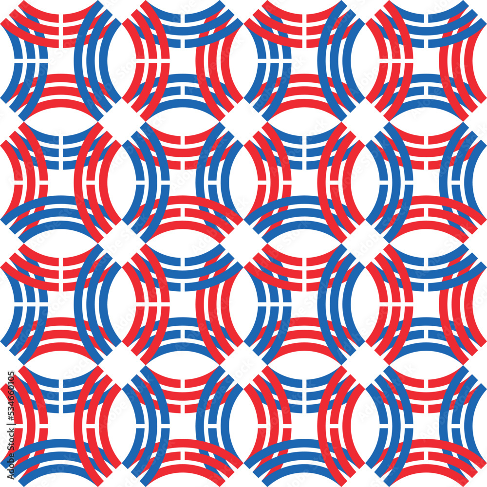 red and blue flower pattern design. vector illustration