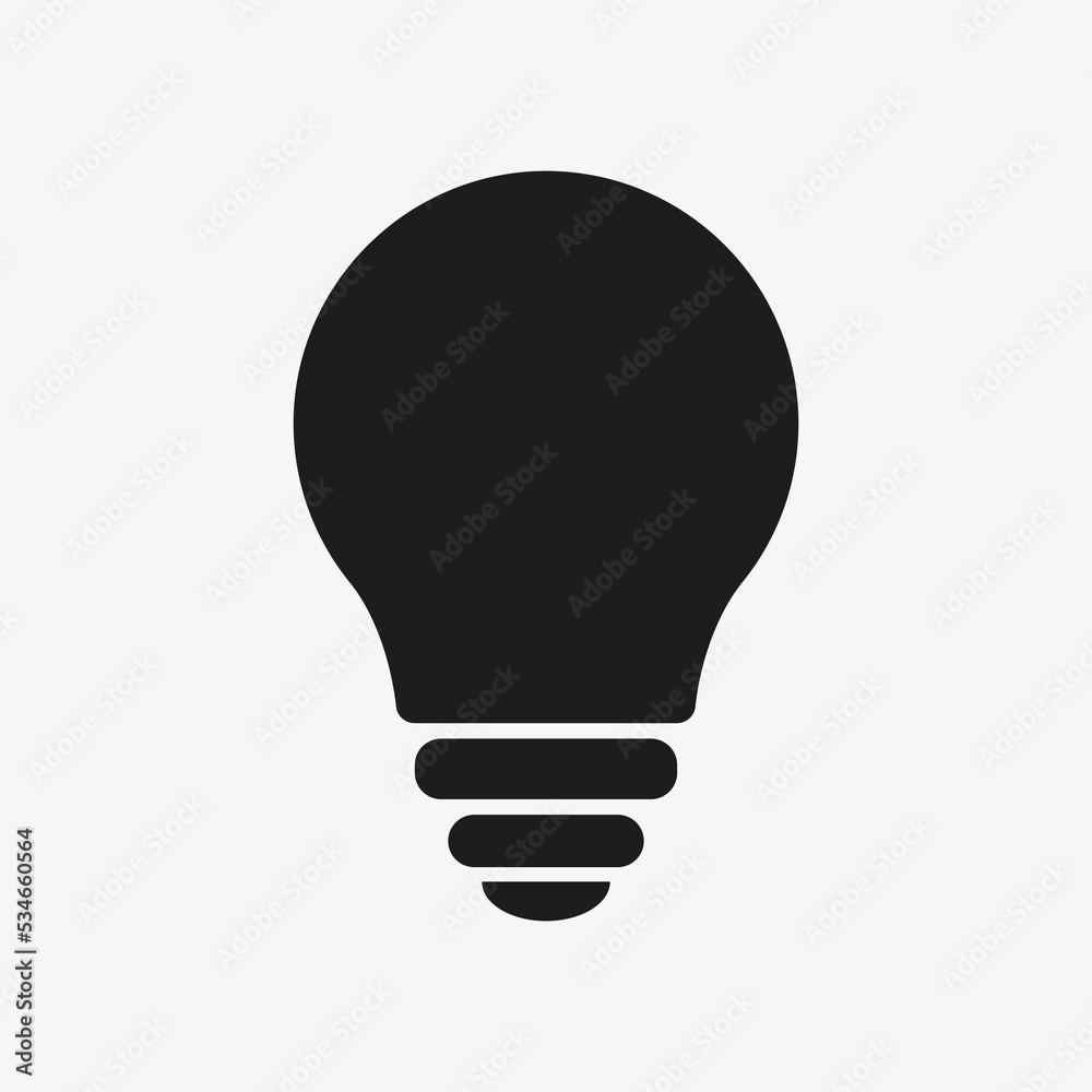 Bulb Icon Vector Template For Web, Computer And Mobile App Bulb Icon Vector Template For Web, Computer And Mobile App