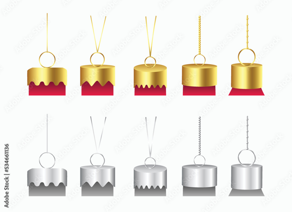 collection of decorative ball tops element for christmas design collection of decorative ball tops element for christmas design
