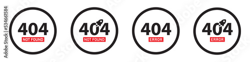 404 error icon. 404 not found icon, vector illustration