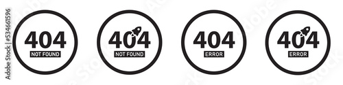 404 error icon. 404 not found icon, vector illustration