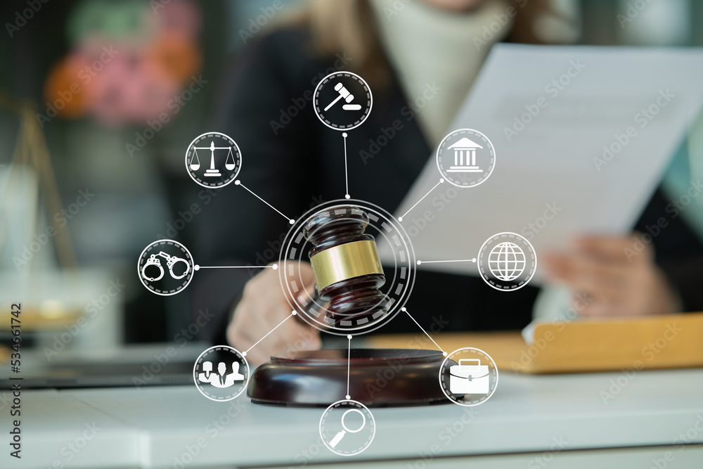 Fototapeta premium Lawyers having Concepts of Consulting team work Legal services at the law office. 