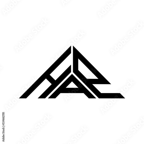 HAP letter logo creative design with vector graphic, HAP simple and modern logo in triangle shape.