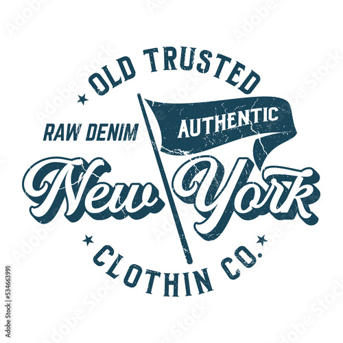 New York Clothing Co. - Tee Design For Printing. Good for poster, wallpaper, t-shirt, gift.