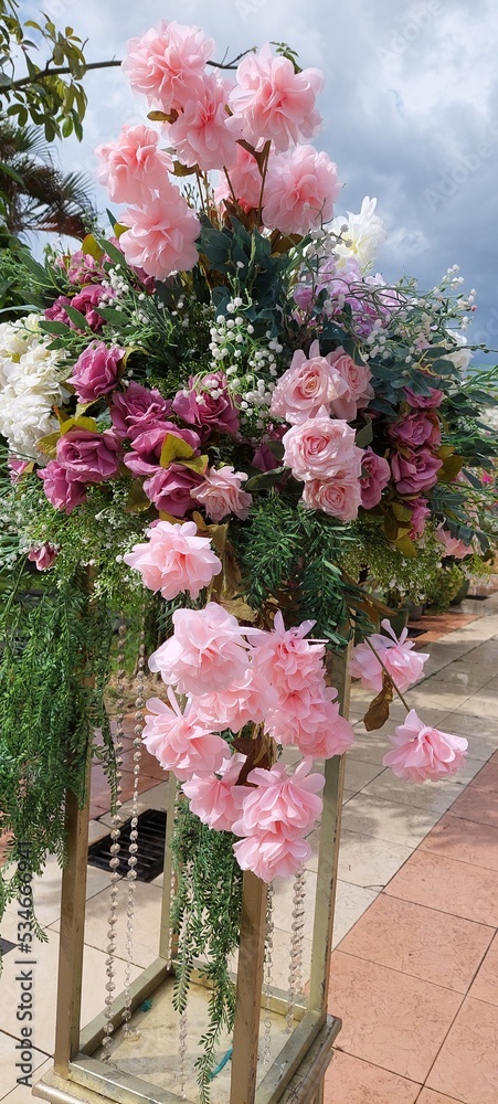 Fototapeta premium flower decoration for party view portrait