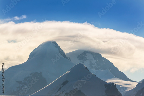 Beautiful landscape in the Swiss Alps in winter