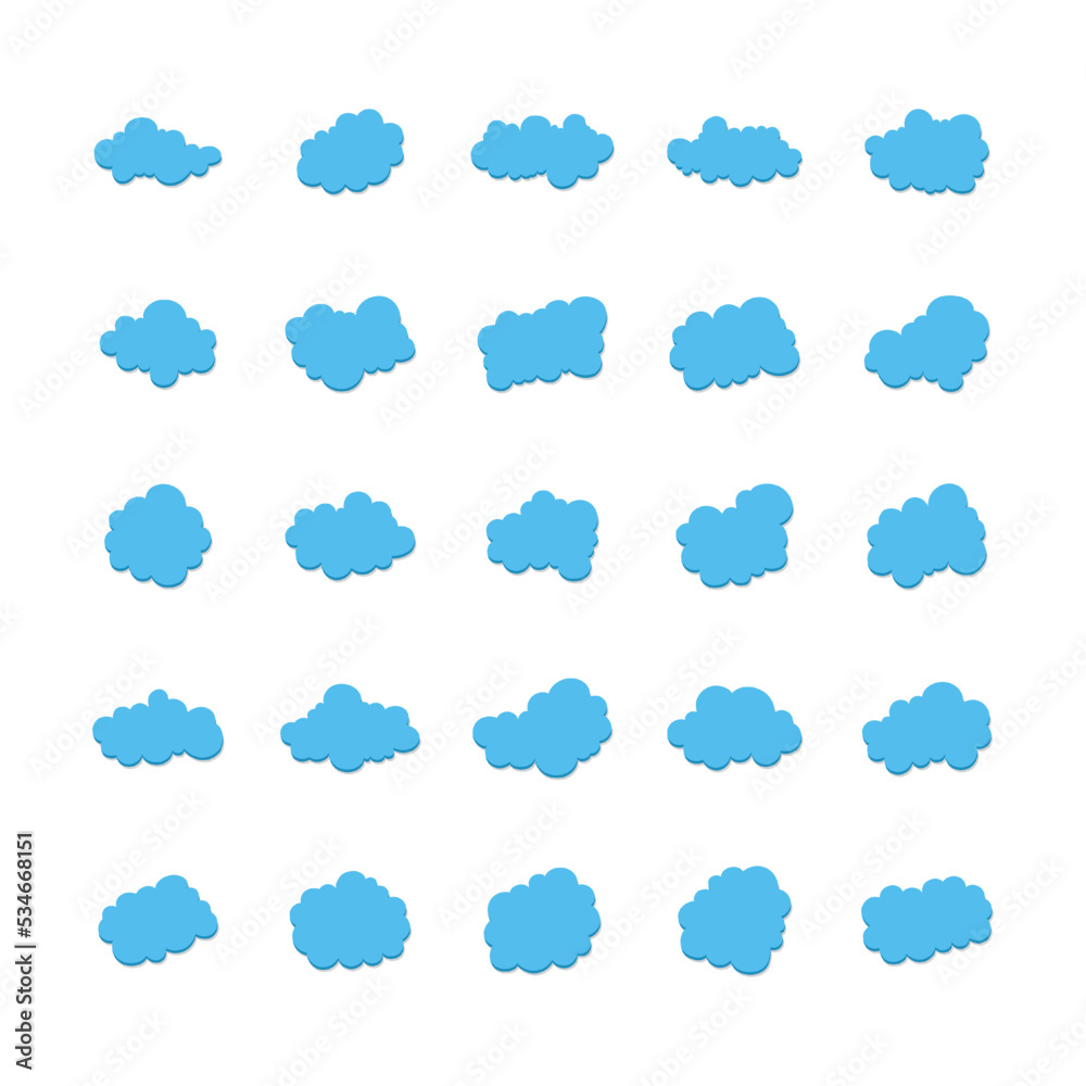 Cartoon clouds blue sky isolated on vector illustration Cartoon clouds blue sky isolated on vector illustration