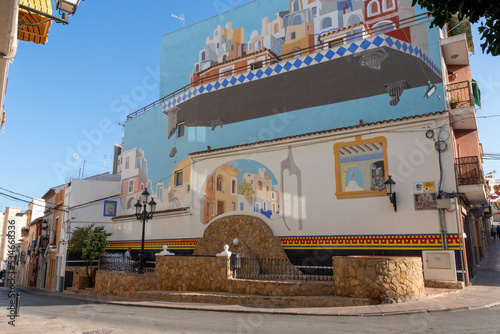 The old center and the Mediterranean architecture of the city of Calp in Spain 
