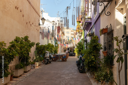 The old center and the Mediterranean architecture of the city of Calp in Spain 