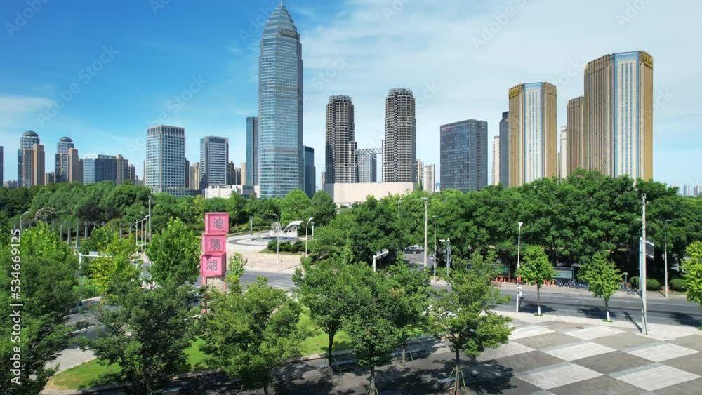 Scenery of Shaoxing CBD, Zhejiang Province, China Scenery of Shaoxing CBD, Zhejiang Province, China