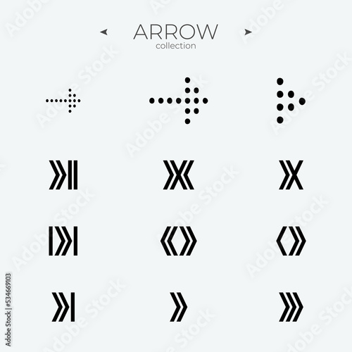 Premium set of arrow. Icons collection. Trendy style. For Web Graphics. Editable vector stroke