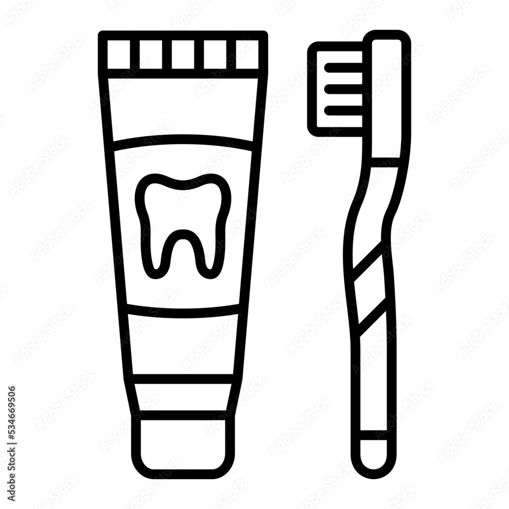 Dental Hygiene Line Icon Dental Hygiene Line Icon