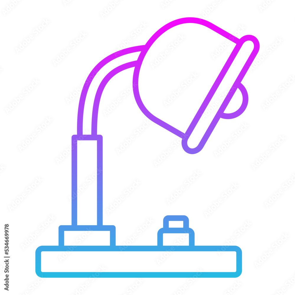 Table Lamp Line Gradient Icon Table Lamp Line Gradient Icon