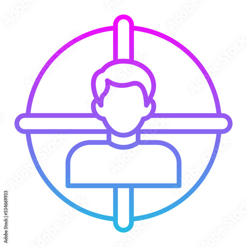 Target Line Gradient Icon